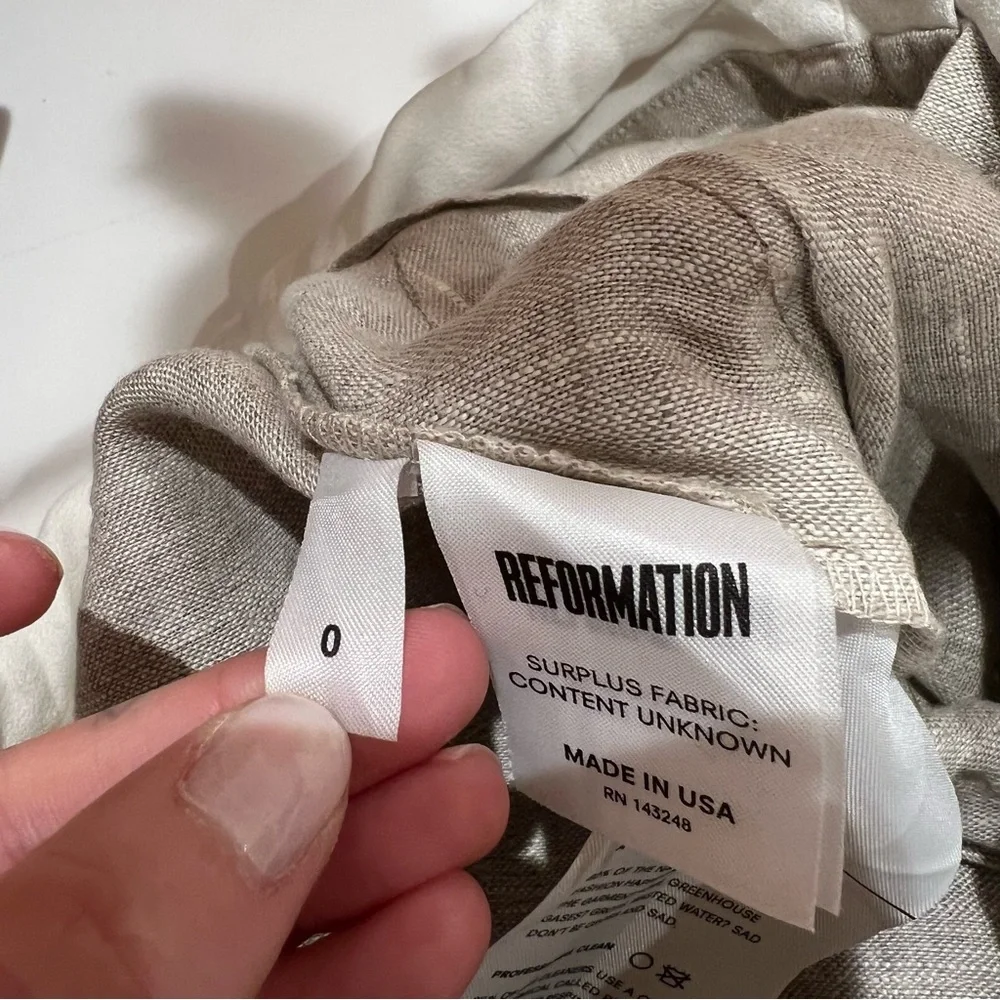 Reformation Linen Jumpsuit 0